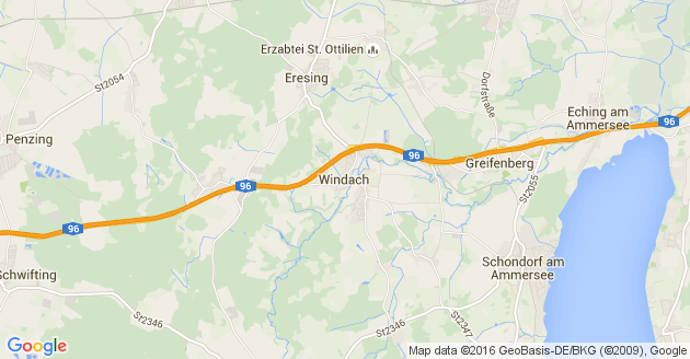 Karte Windach Kreis Landsberg am Lech