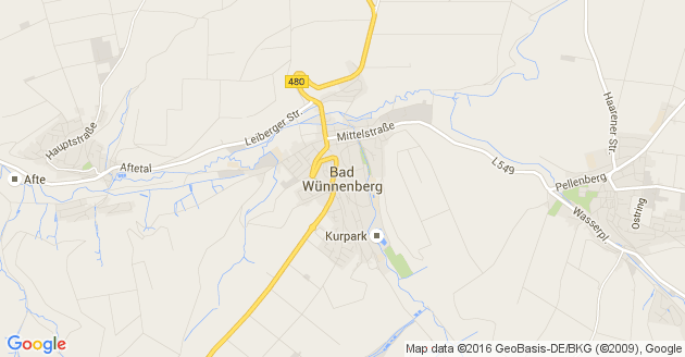Karte Bad Wünnenberg