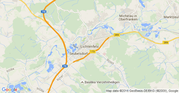 Karte Lichtenfels in Bayern