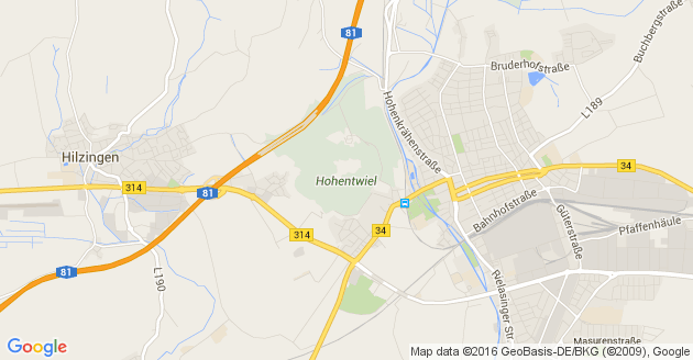 Karte Singen am Hohentwiel