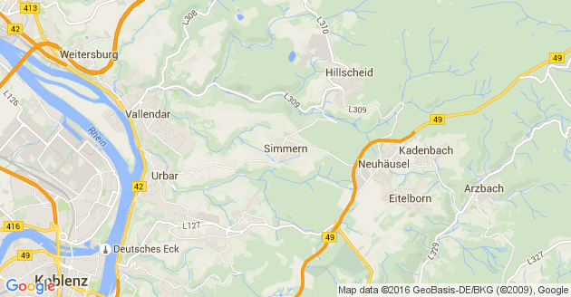 Karte Simmern im Westerwald