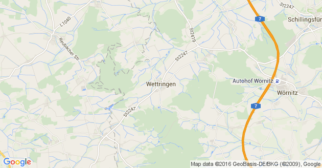 Karte Wettringen in Mittelfranken