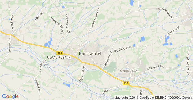 Karte Steinhagen in Westfalen