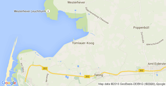 Karte Tümlauer Koog