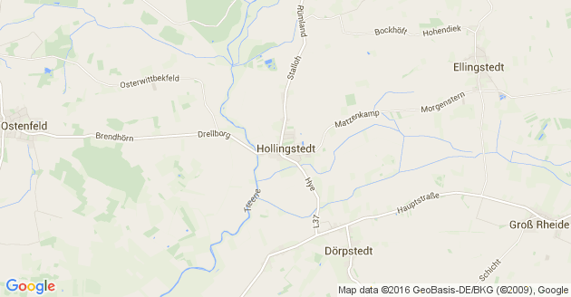 Karte Hollingstedt bei Schleswig