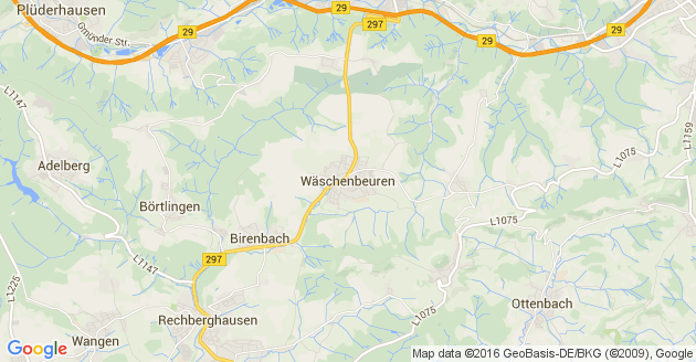 Karte Wäschenbeuren