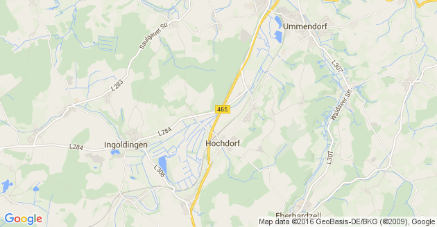 Karte Hochdorf an der Riss