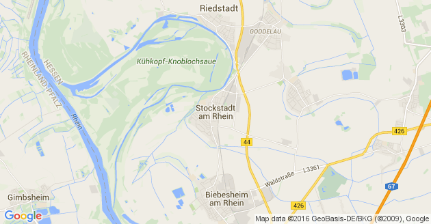 Karte Stockstadt am Rhein