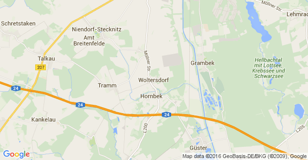 Karte Woltersdorf Kreis Herzogtum Lauenburg