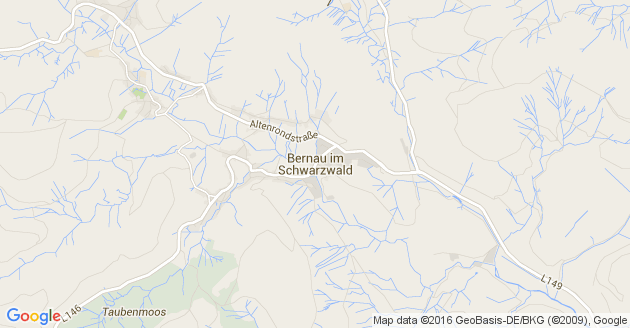 Karte Bernau im Schwarzwald