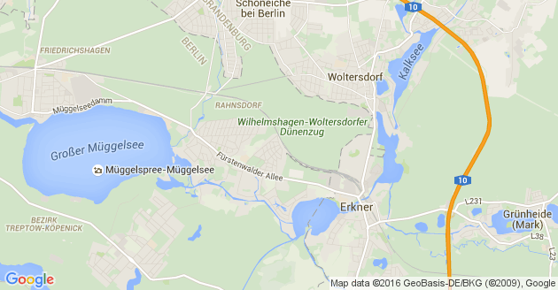 Karte Woltersdorf bei Erkner