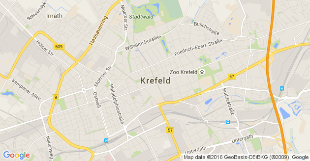 Karte Krefeld