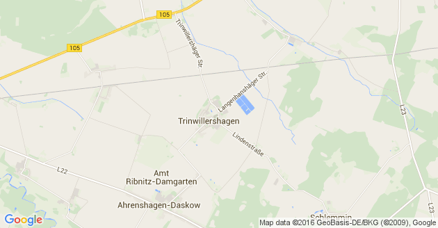 Karte Schlemmin bei Ribnitz Damgarten