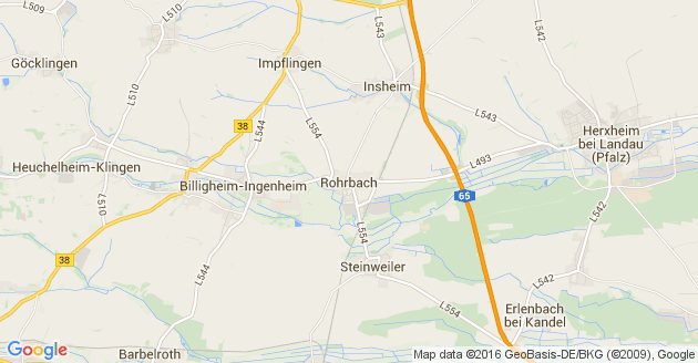 Karte Rohrbach in der Pfalz