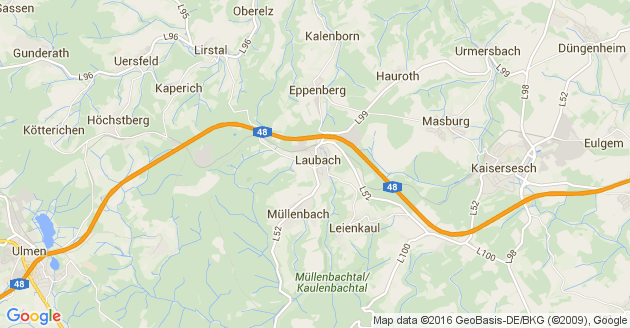 Karte Laubach in der Eifel