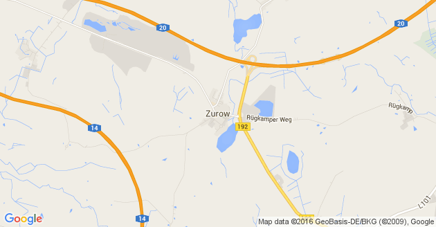Karte Zurow