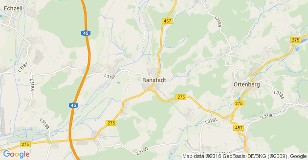 Karte Ranstadt