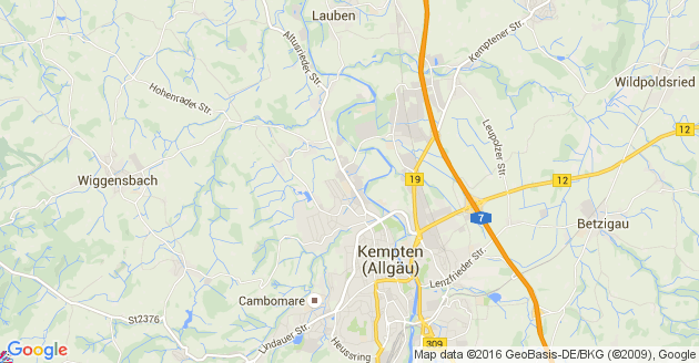 Karte Lauben bei Memmingen