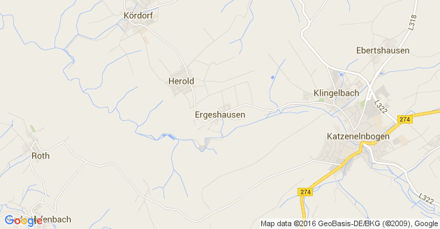 Karte Ergeshausen