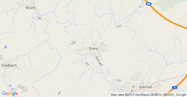Karte Dreis bei Wittlich