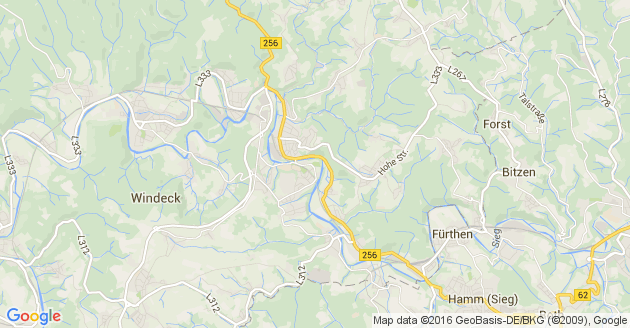 Karte Hamm an der Sieg