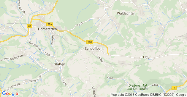 Karte Schopfloch Kreis Freudenstadt