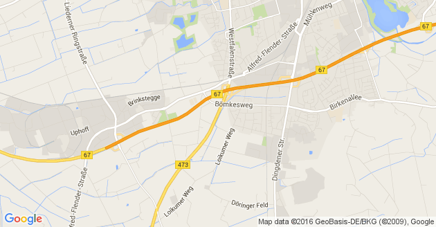 Karte Borken in Westfalen