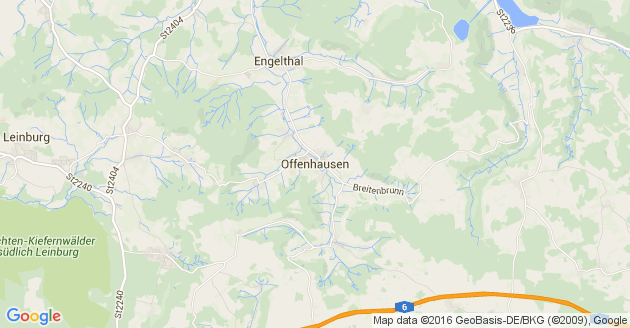 Karte Offenhausen in Mittelfranken