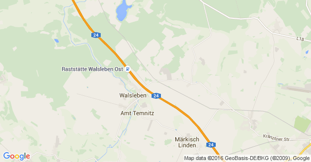 Karte Walsleben bei Neuruppin