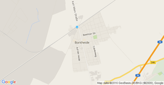Karte Borkheide