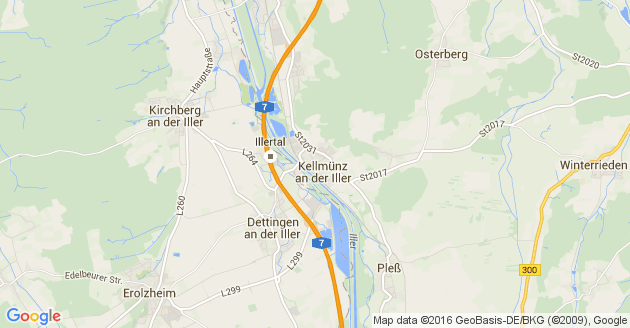 Karte Kellmünz an der Iller