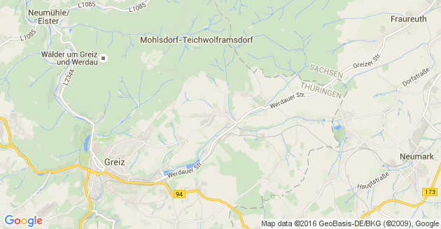 Karte Mohlsdorf Teichwolframsdorf