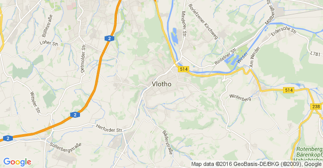 Karte Vlotho
