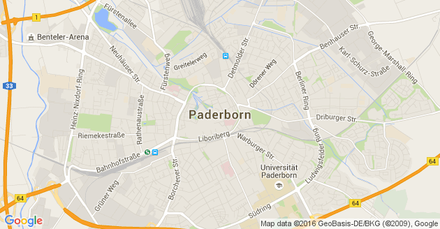 Karte Paderborn              