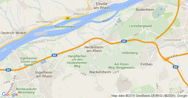 Karte Heidesheim am Rhein