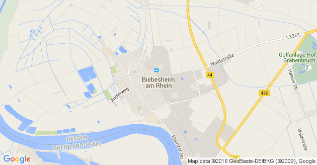 Karte Biebesheim am Rhein