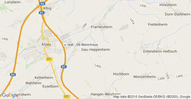 Karte Gau Heppenheim