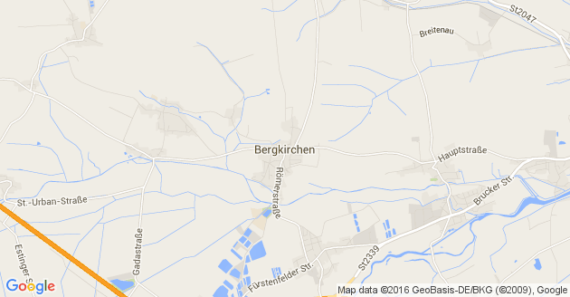 Karte Bergkirchen Kreis Dachau