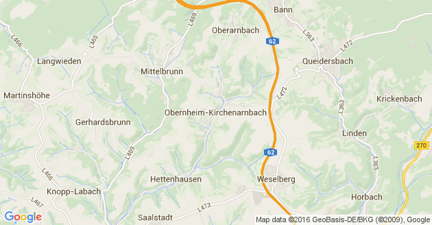 Karte Obernheim Kirchenarnbach