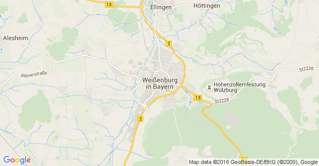 Karte Weißenburg in Bayern