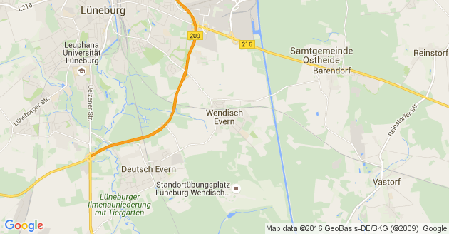 Karte Wendisch Evern