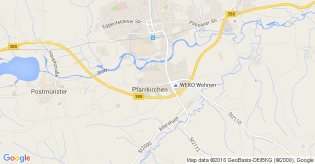 Karte Pfarrkirchen in Niederbayern
