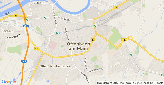 Karte Offenbach am Main      