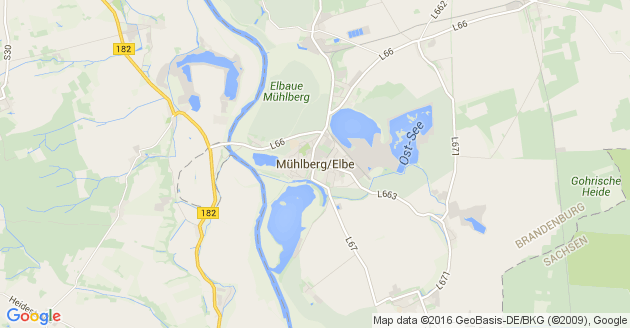 Karte Mühlberg an der Elbe