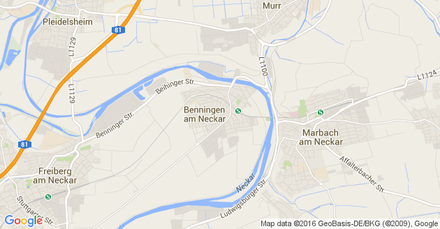 Karte Benningen am Neckar