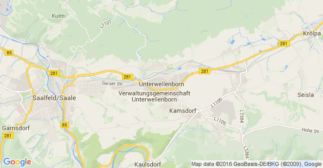 Karte Unterwellenborn        