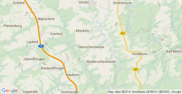 Karte Oberscheidweiler