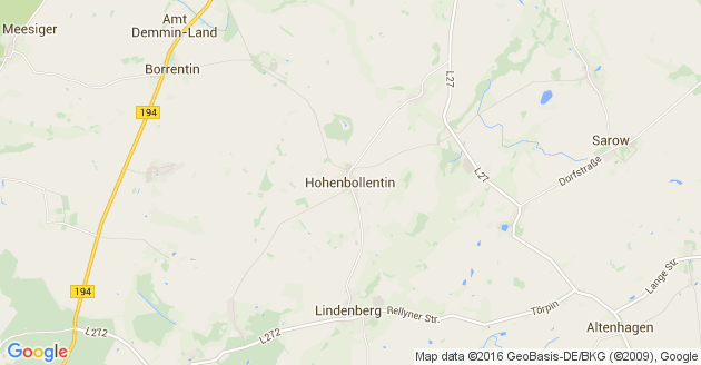 Karte Hohenbollentin