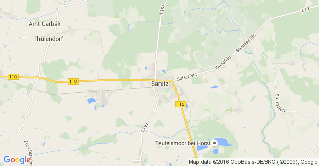 Karte Sanitz bei Rostock