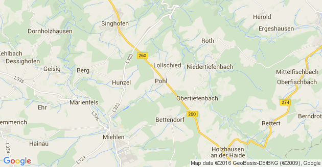 Karte Obertiefenbach im Taunus